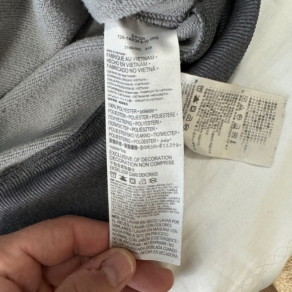 Hurley Boy's Gray Activewear Pullover Hoodie‎ Long Sleeve Size Small Performance - Picture 6 of 14